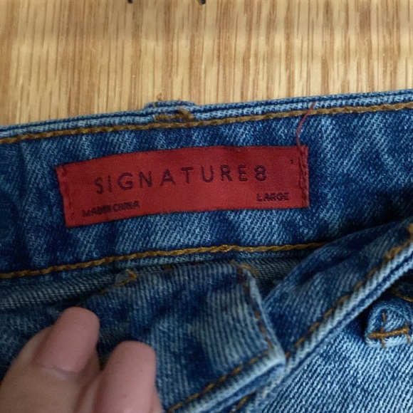 Signature8 Distressed Denim Mini Skirt - Picture 2 of 3